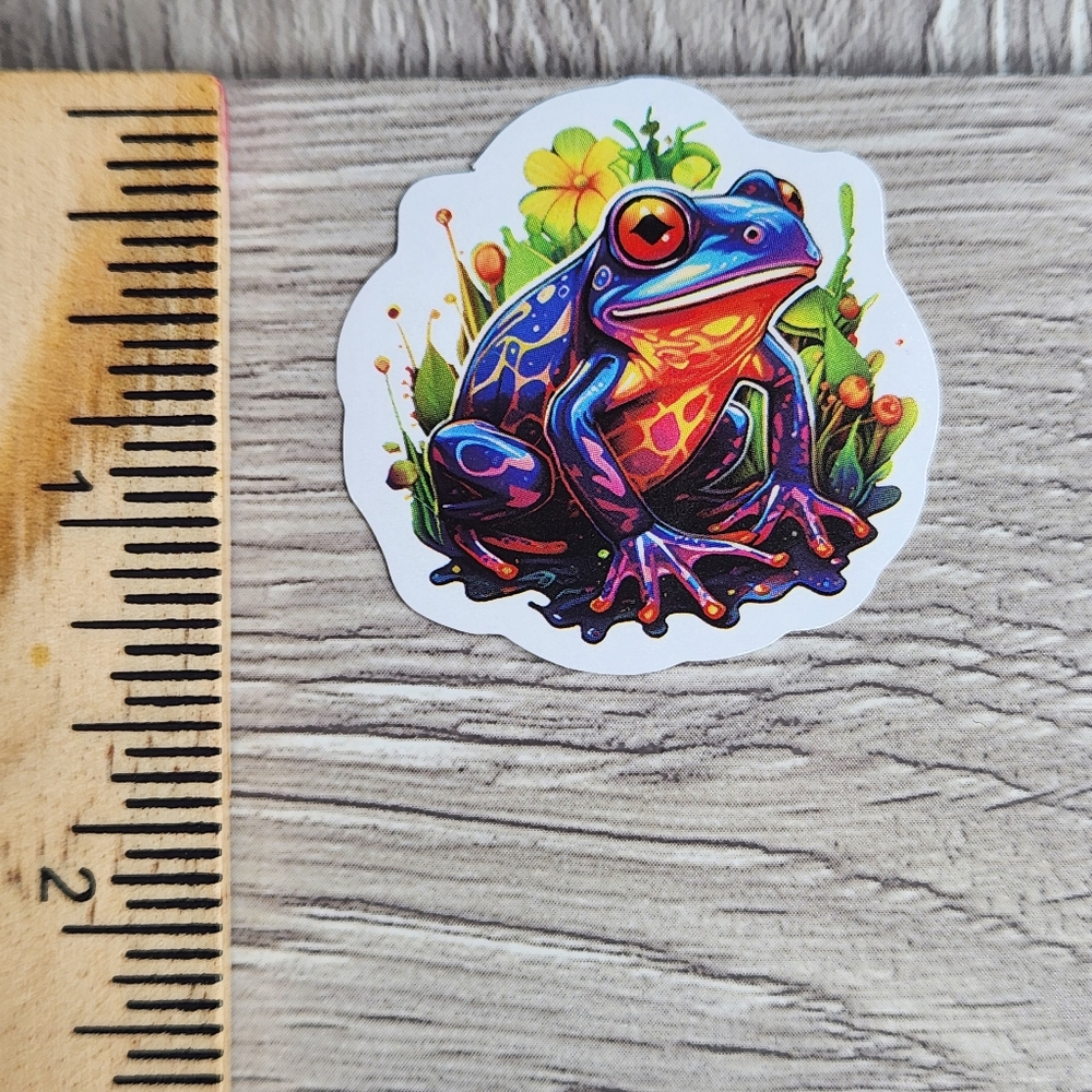 10 for $10 Funky Frog Stickers  Psychedelic Frogs Animal Sticker